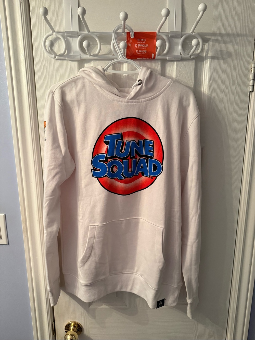 Aeropostale x Looney Tunes White Hoodie with Red & Blue Tune Squad Graphic